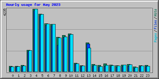Hourly usage for May 2023