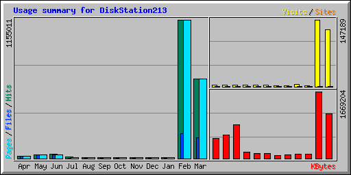 Usage summary for DiskStation213